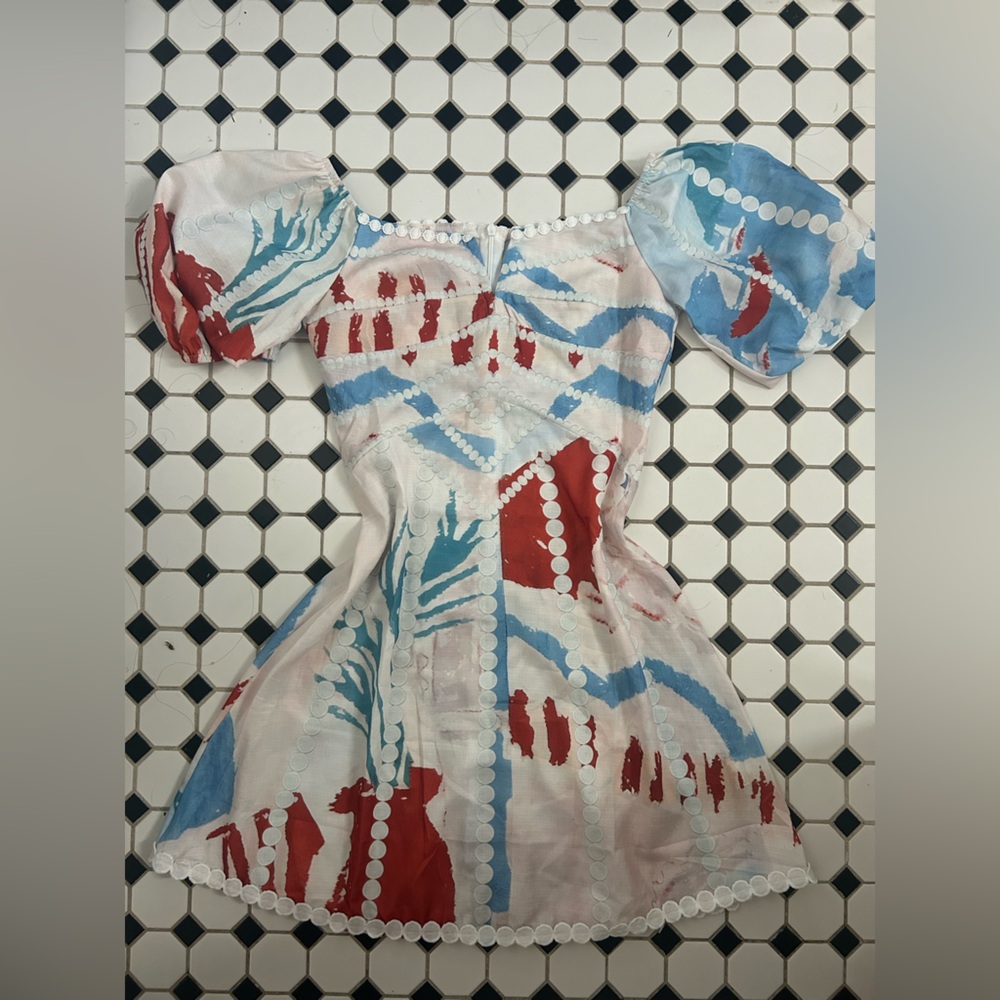 PATTERNED SUMMER MINI DRESS